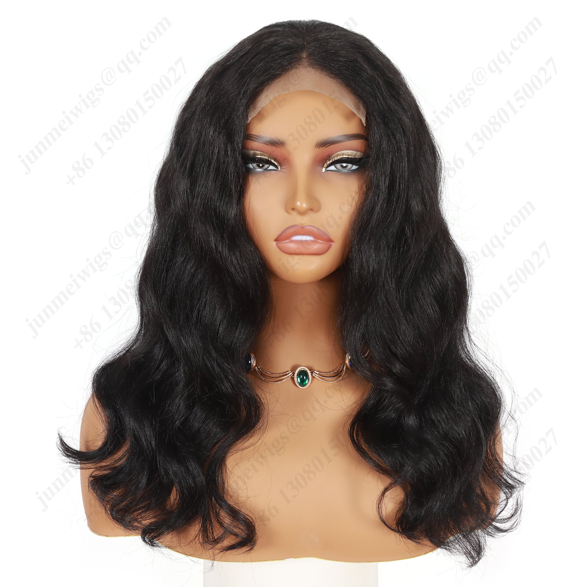 18 Inch 4×4 Lace Front Wig Loose Wave Natural Black - Daily Wear | Comfortable & Low-Maintenance