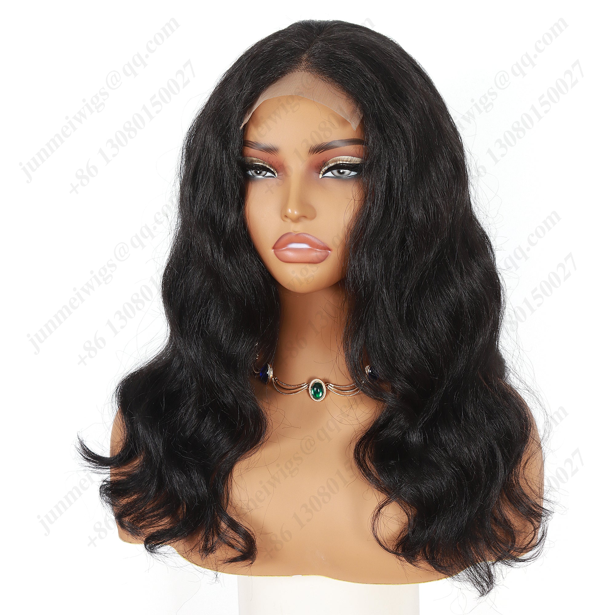 18 Inch 4×4 Lace Front Wig Loose Wave Natural Black - Daily Wear | Comfortable & Low-Maintenance