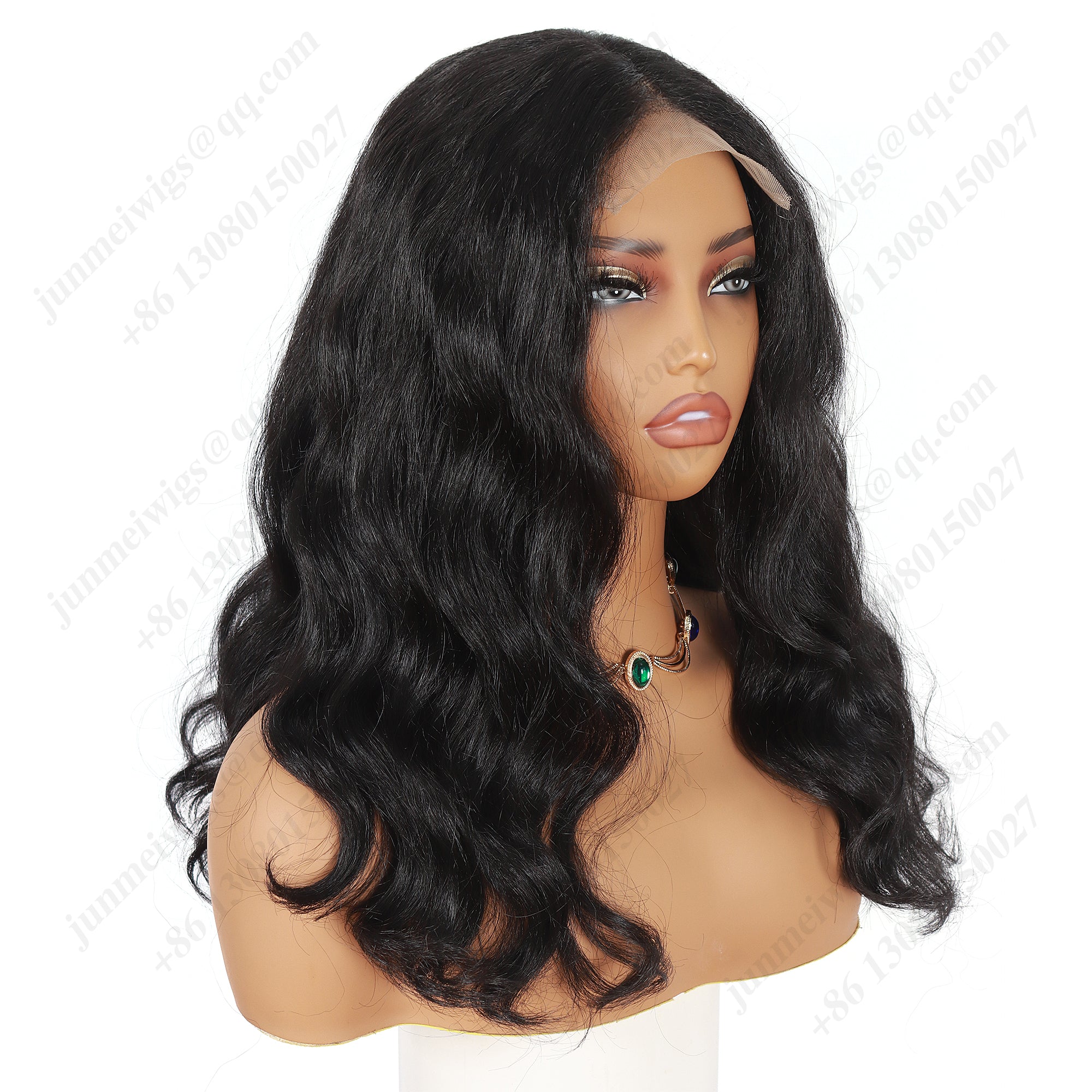 18 Inch 4×4 Lace Front Wig Loose Wave Natural Black - Daily Wear | Comfortable & Low-Maintenance