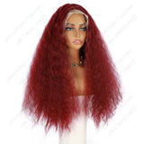 22 Inch 13×4 Lace Front Wig Kinky Curly Burgundy - Perfect for Party | Eye-Catching & Heat Resistant