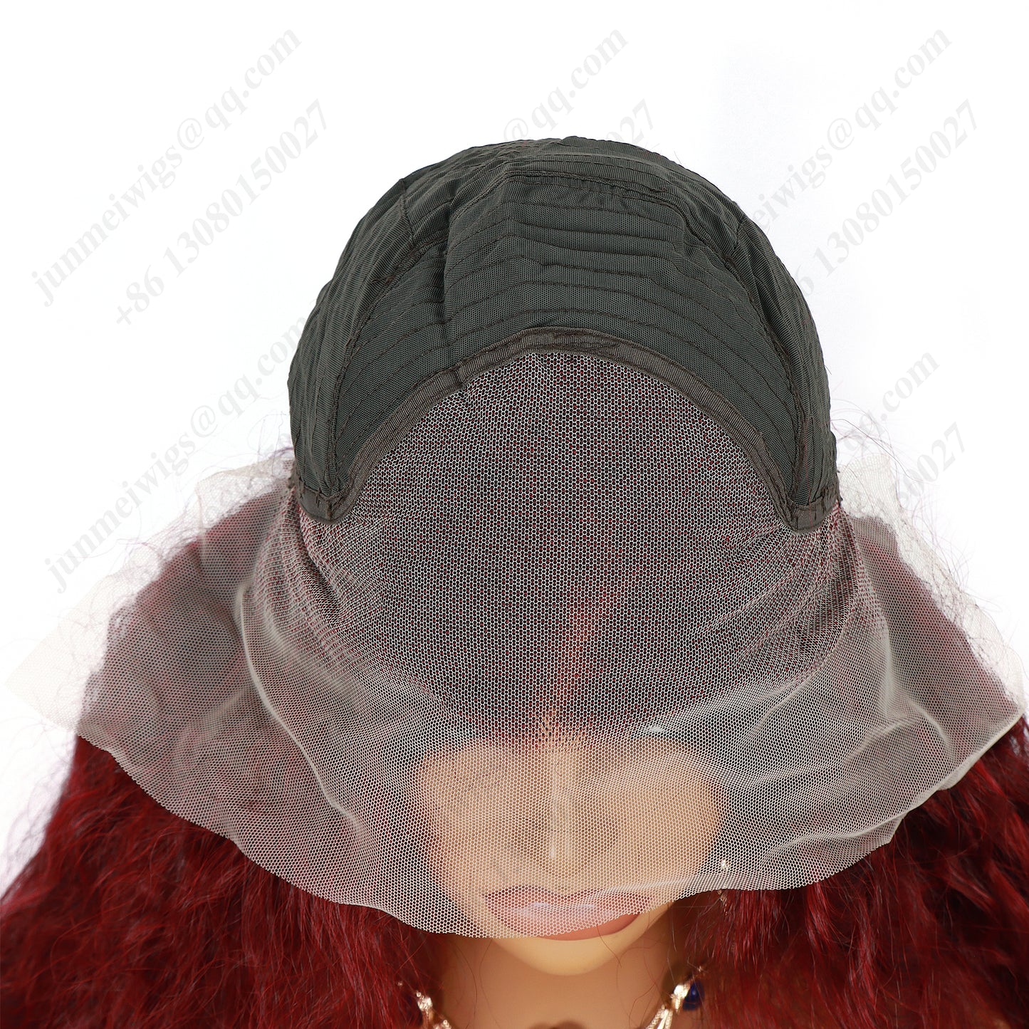 22 Inch 13×4 Lace Front Wig Kinky Curly Burgundy - Perfect for Party | Eye-Catching & Heat Resistant