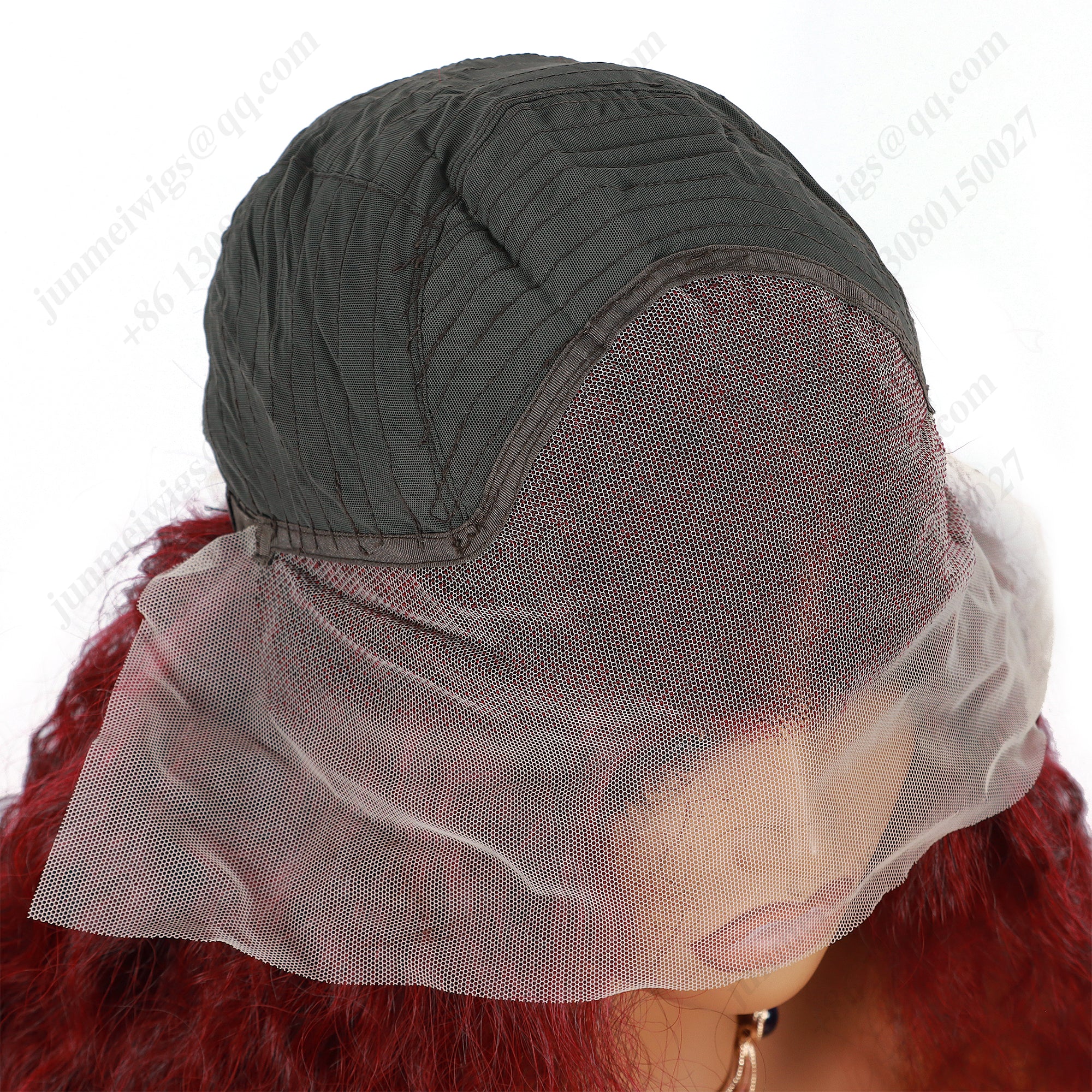 22 Inch 13×4 Lace Front Wig Kinky Curly Burgundy - Perfect for Party | Eye-Catching & Heat Resistant