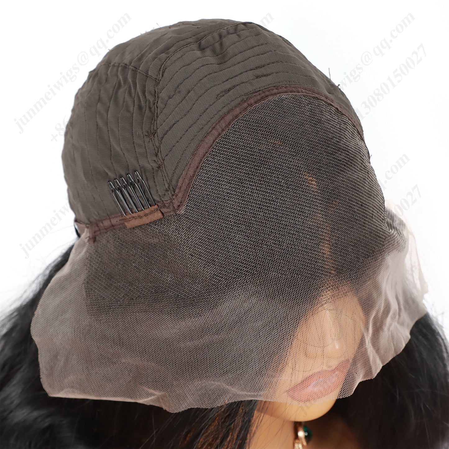 ModeMuse 24 Inch 13×4 HD Lace Front Synthetic Wig – Big Wave, Middle Part, Natural Black, Natural Hairline