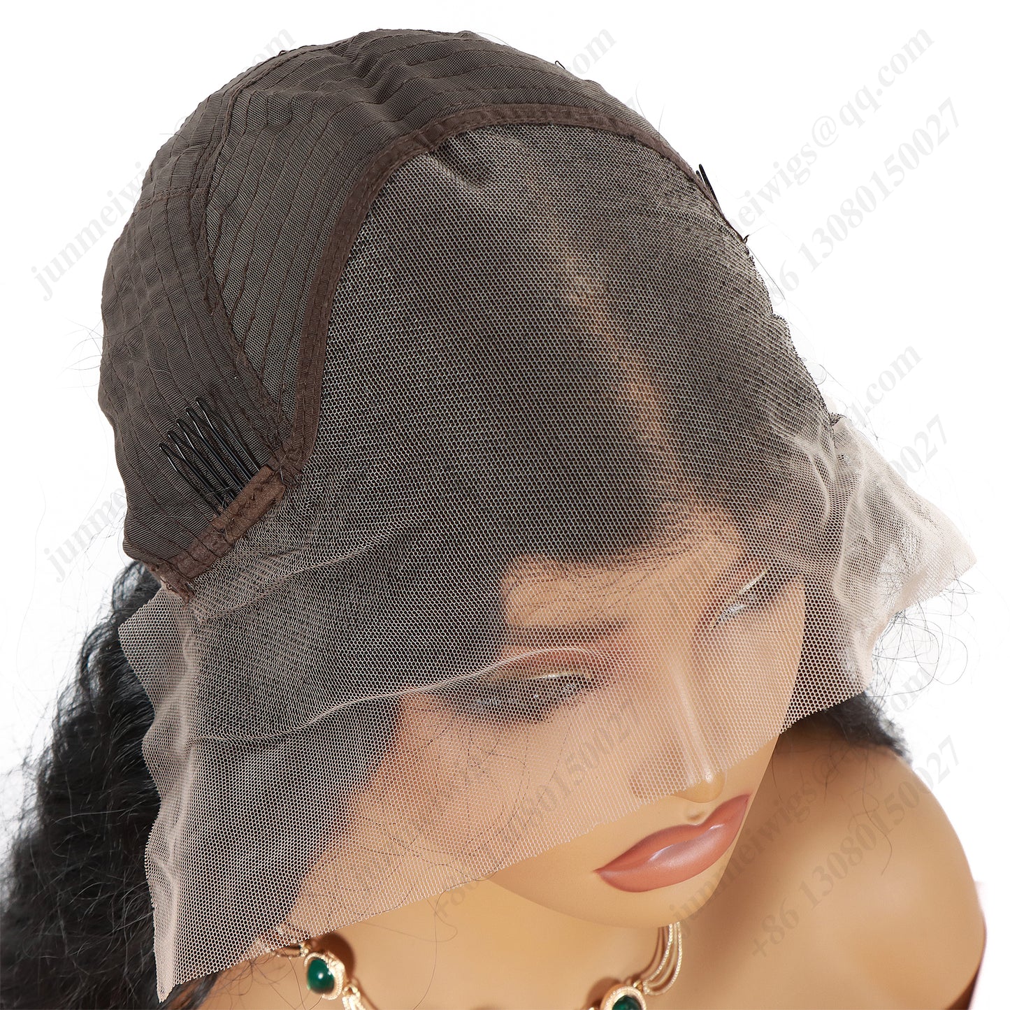 ModeMuse 28 Inch 13×4 HD Lace Front Synthetic Wig – Deep Wave, Middle Part, Natural Black, Natural Hairline