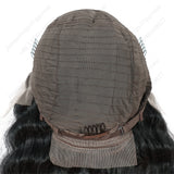ModeMuse 28 Inch 13×4 HD Lace Front Synthetic Wig – Deep Wave, Middle Part, Natural Black, Natural Hairline