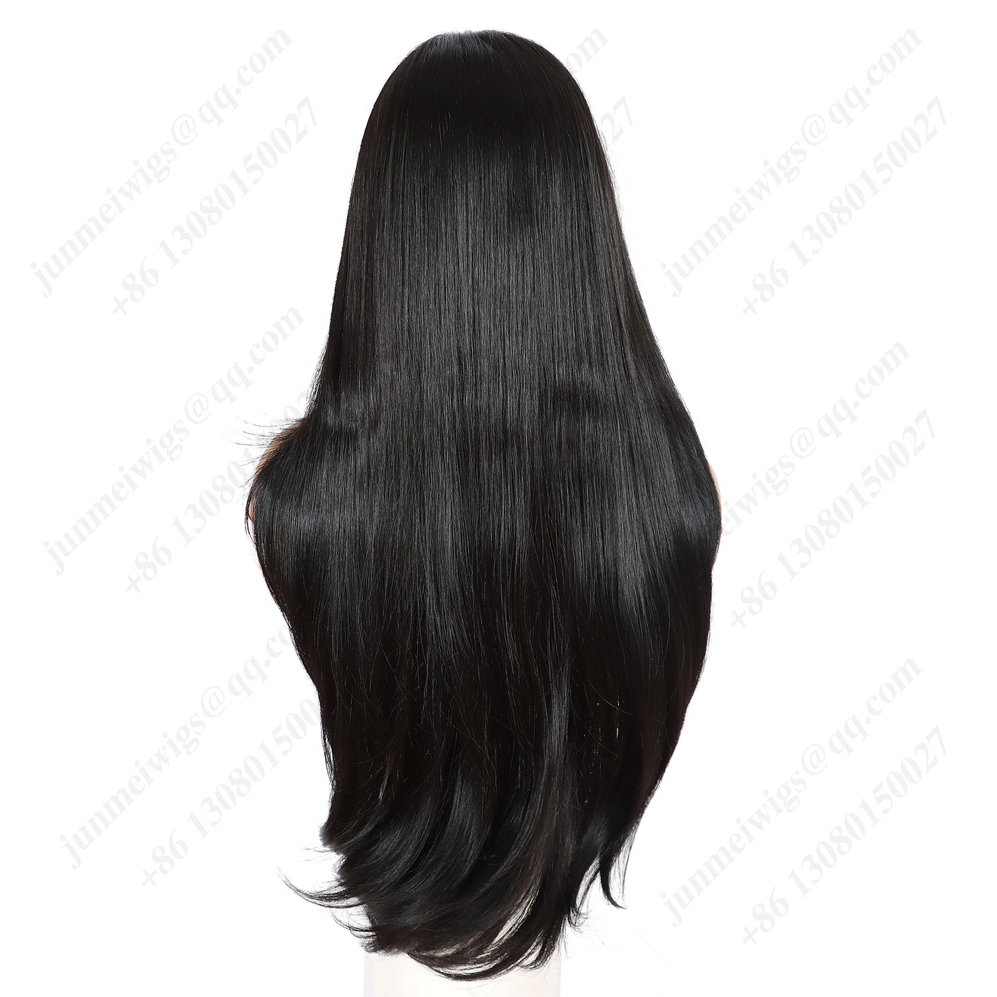 ModeMuse 28 Inch 13×4 HD Lace Front Synthetic Wig – Straight, Middle Part, Natural Black, Natural Hairline