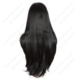 ModeMuse 28 Inch 13×4 HD Lace Front Synthetic Wig – Straight, Middle Part, Natural Black, Natural Hairline