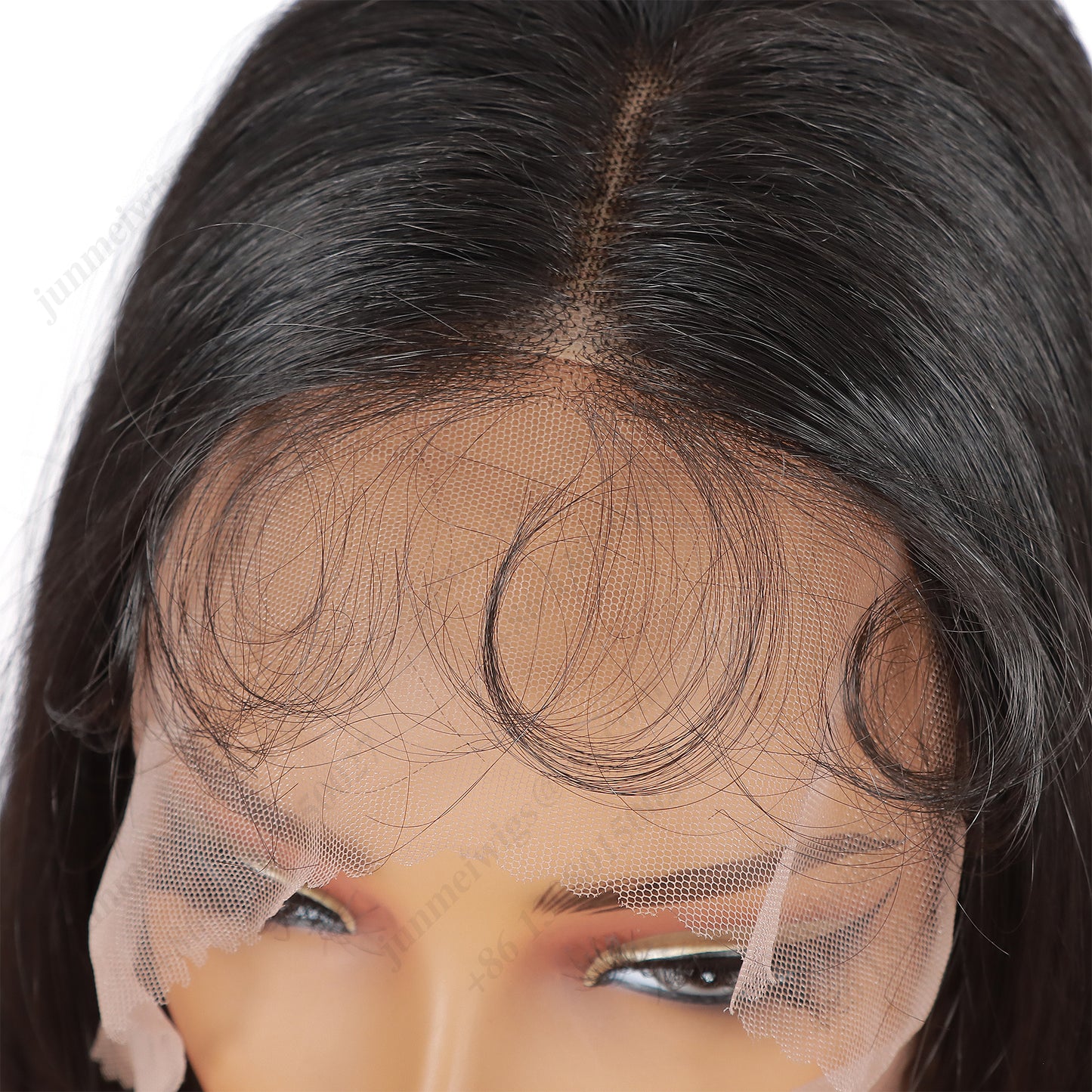 ModeMuse 28 Inch 13×4 HD Lace Front Synthetic Wig – Straight, Middle Part, Natural Black, Natural Hairline