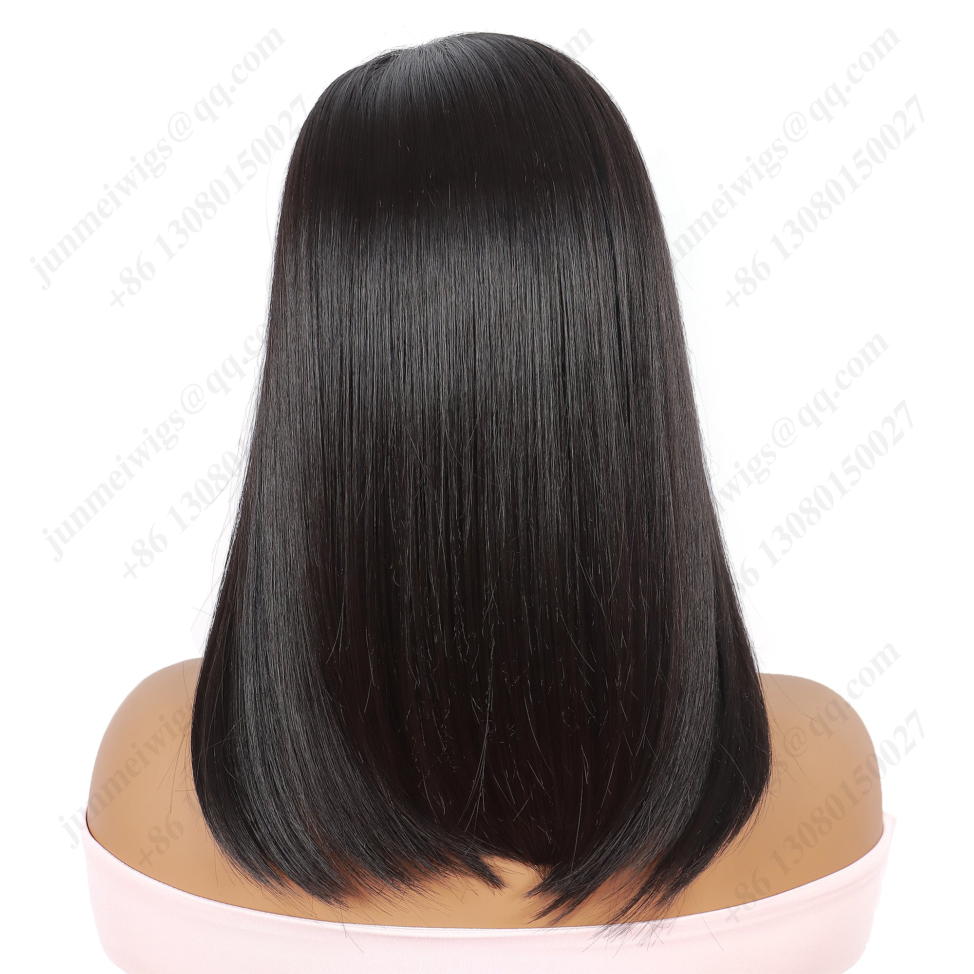 12 Inch Lace wig with parting Medium Bob Straight Natural Black - Daily Wear | Low-Maintenance & Chic