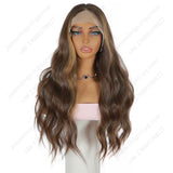 24 Inch T Part Lace Front Wig Body Wave #8/27 Dark Brown & Blonde - Statement Look | Effortless Glam