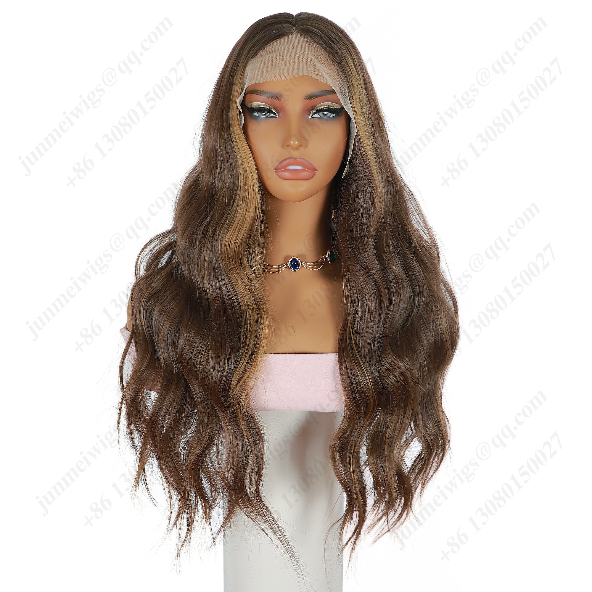 24 Inch T Part Lace Front Wig Body Wave #8/27 Dark Brown & Blonde - Statement Look | Effortless Glam