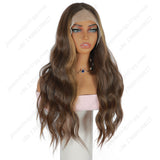24 Inch T Part Lace Front Wig Body Wave #8/27 Dark Brown & Blonde - Statement Look | Effortless Glam