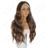 24 Inch T Part Lace Front Wig Body Wave #8/27 Dark Brown & Blonde - Statement Look | Effortless Glam