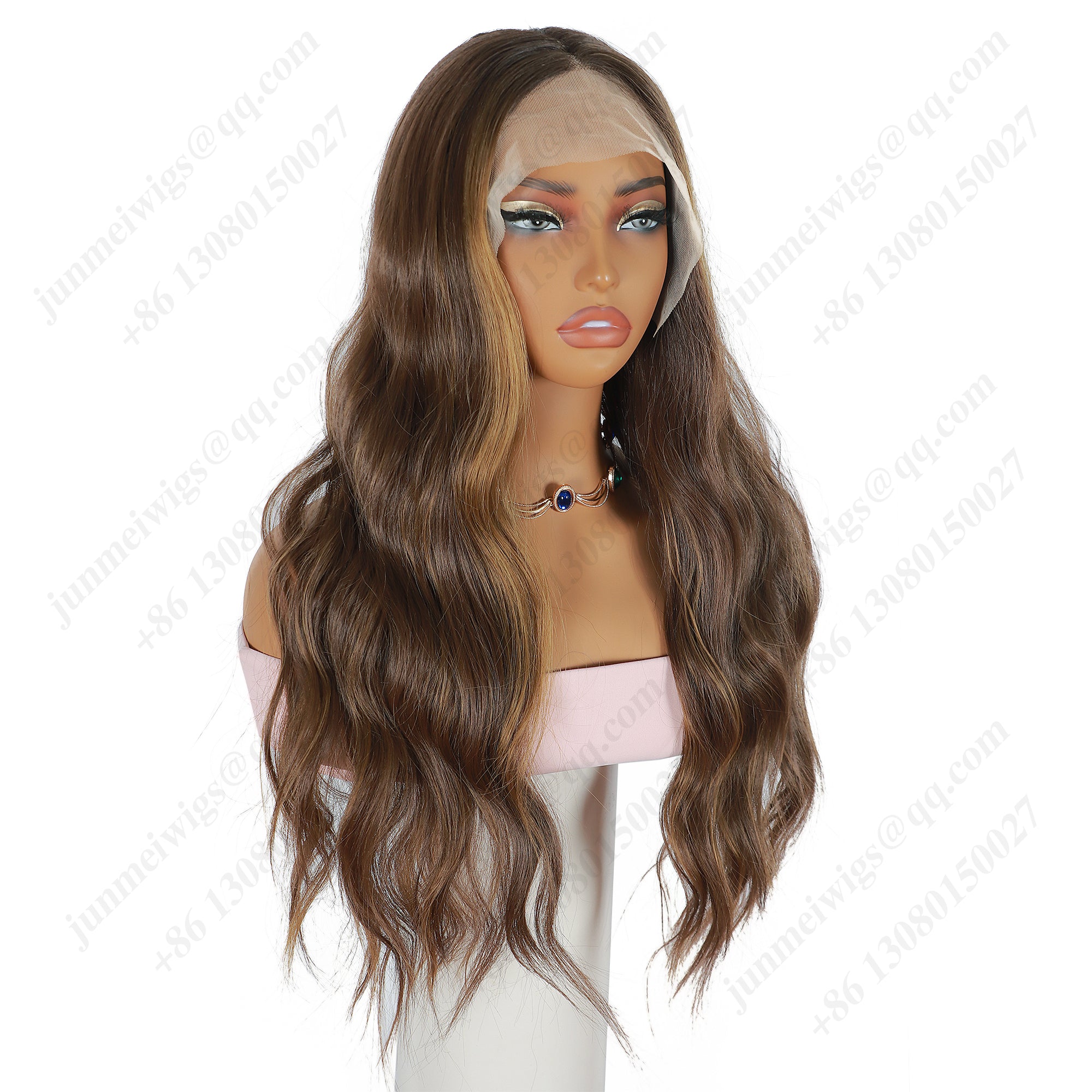 24 Inch T Part Lace Front Wig Body Wave #8/27 Dark Brown & Blonde - Statement Look | Effortless Glam