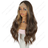 24 Inch T Part Lace Front Wig Body Wave #8/27 Dark Brown & Blonde - Statement Look | Effortless Glam