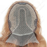 Black and brown gradient, eight-shaped bangs, straight hair, lace hair piece