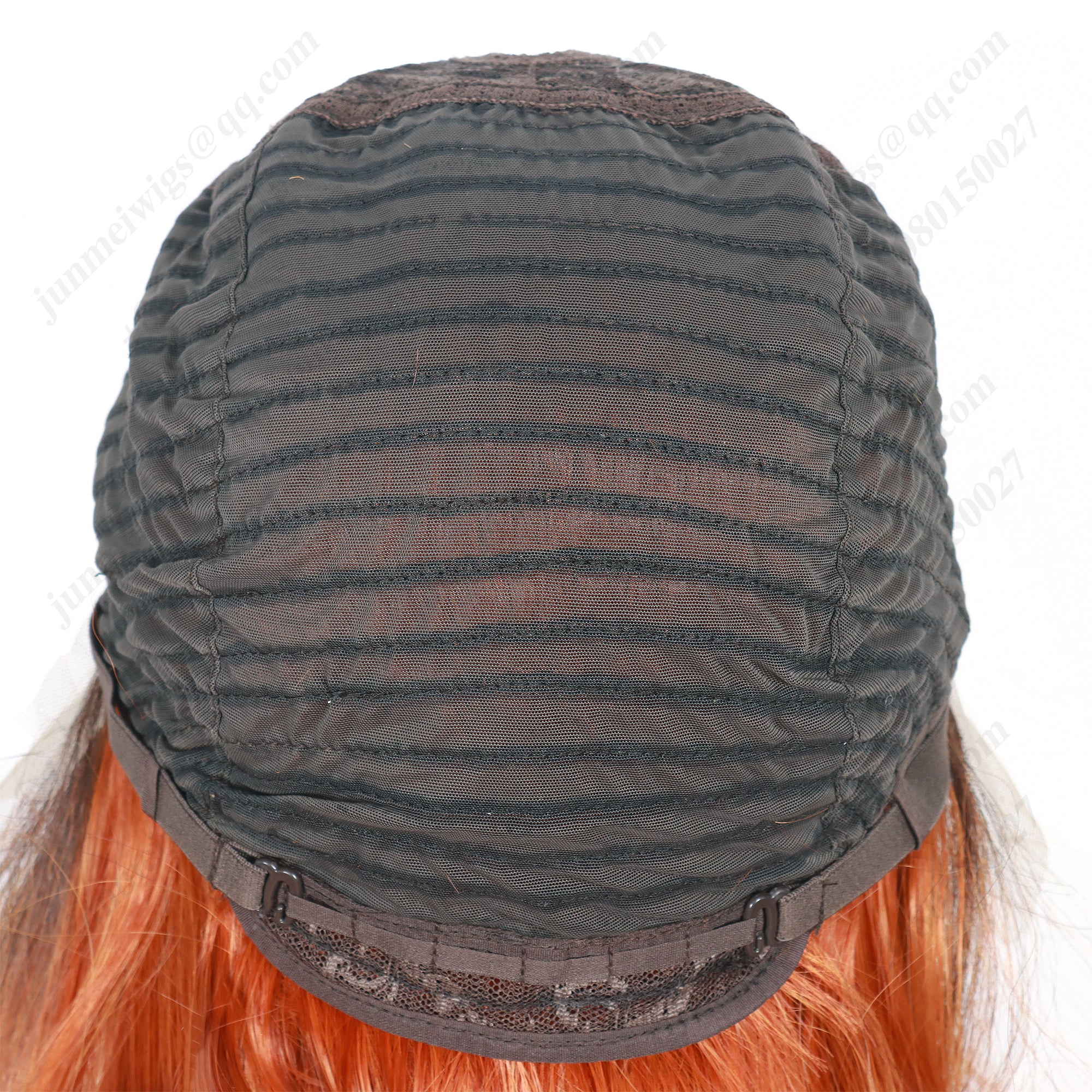 10 Inch T Part Lace Front Wig Long Bob Straight Ombre Black to Orange - Statement Ready