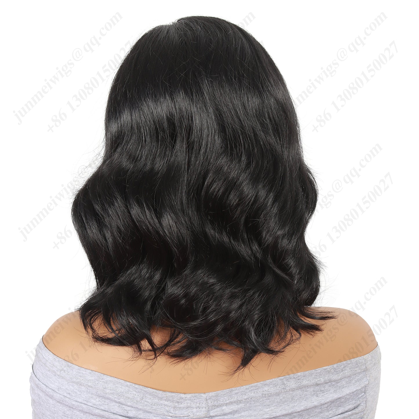 12 Inch T Part Lace Front Wig Bob Body Wave Natural Black - Daily Essential