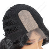 12 Inch T Part Lace Front Wig Bob Body Wave Natural Black - Daily Essential